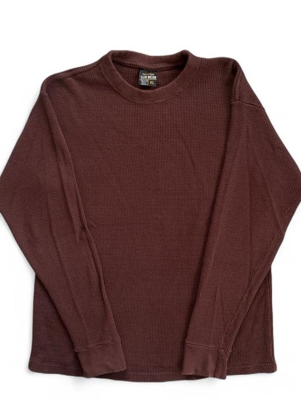 Men's Long Sleeve Thermal Tee - Brown